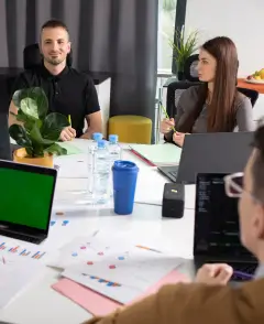 WPThrill team brainstorming ideas for digital marketing and WordPress